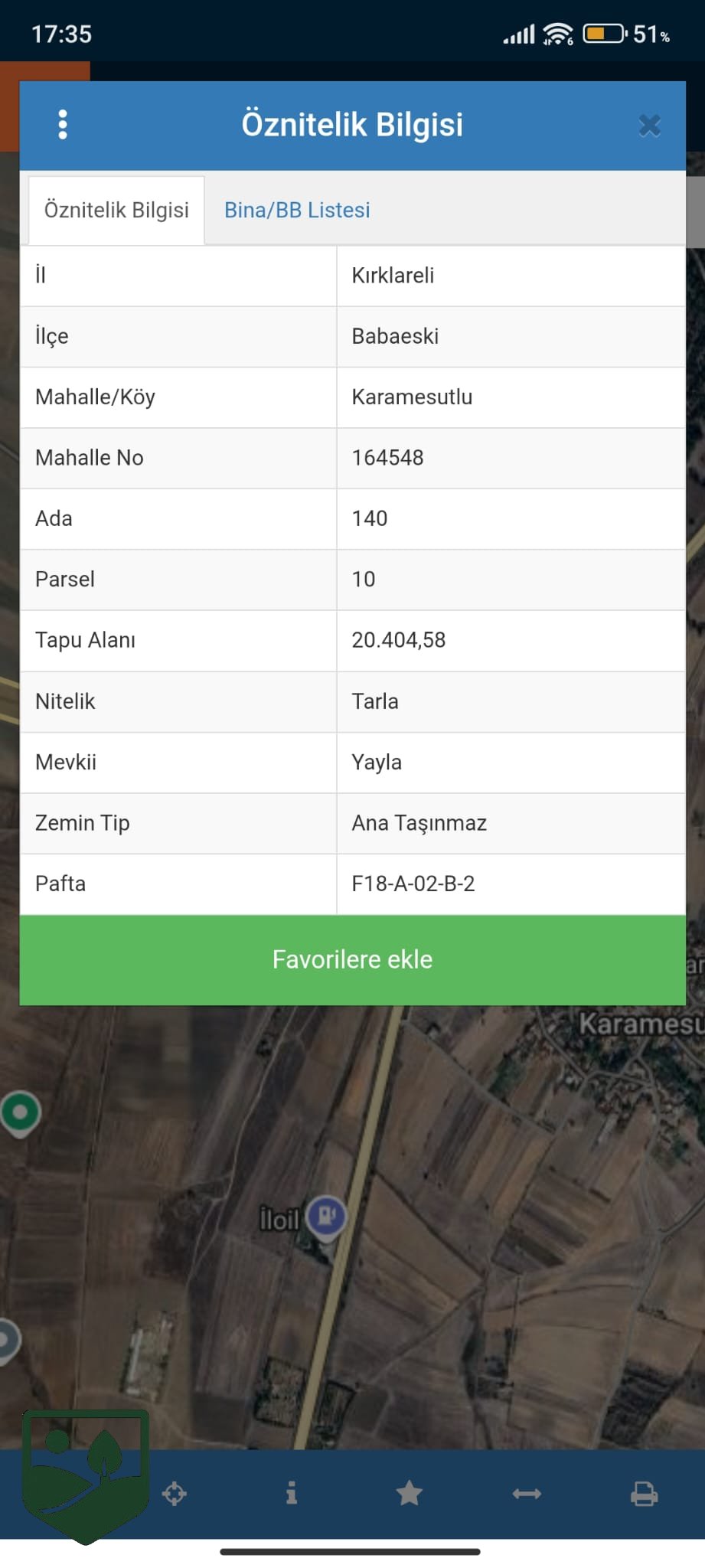 Kırklareli/Babaeski/Karamesutlu'da 20.5 dönüm Tek Tapu Tarla 