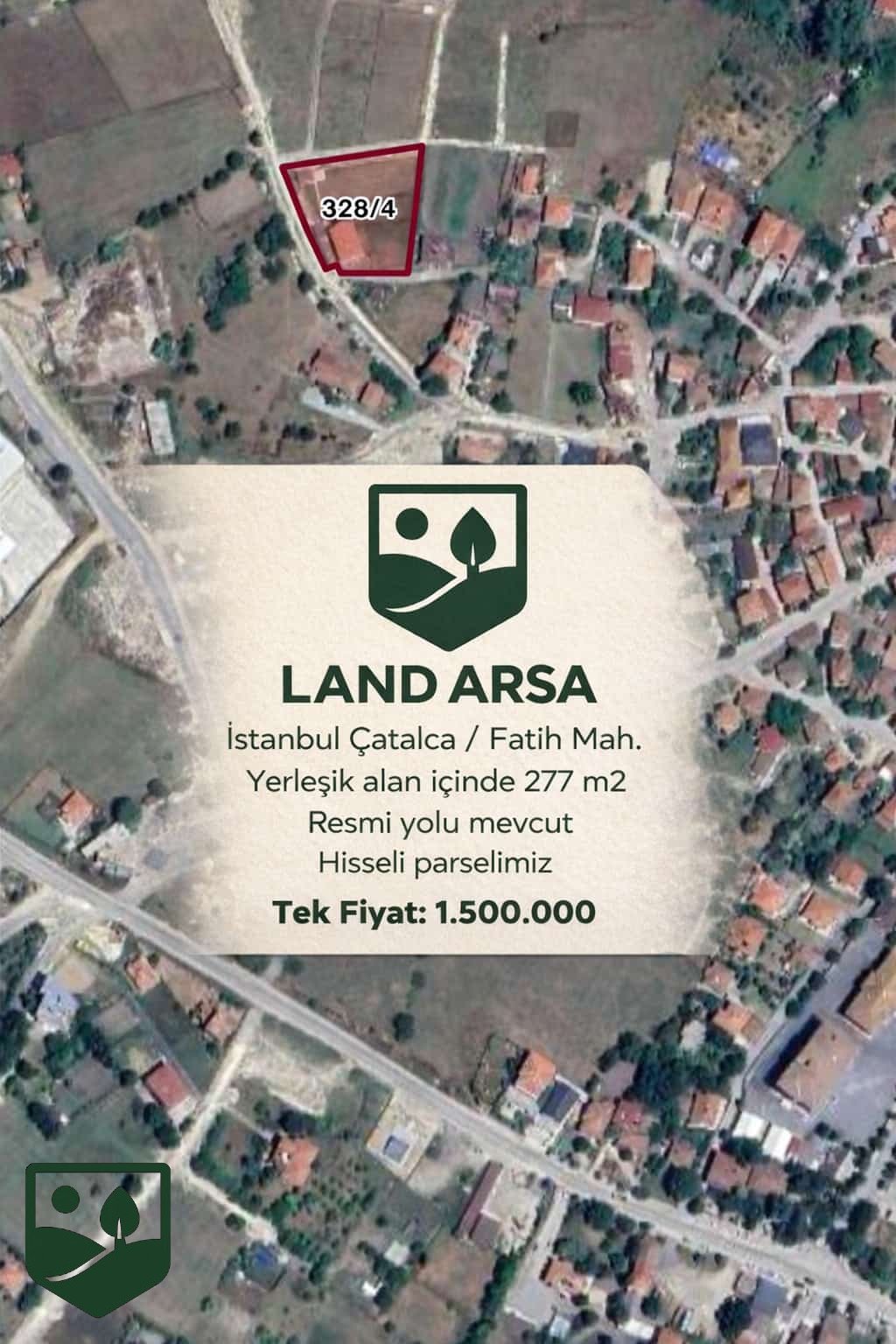 Çatalca-Fatih mah. 270 metre resmi yolu olan Arsamız